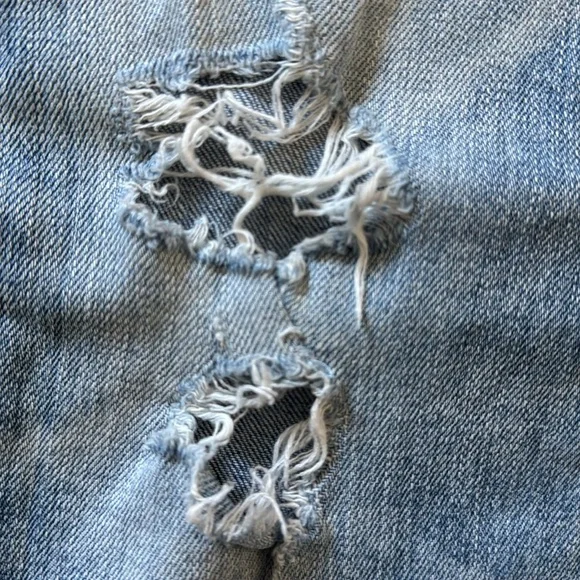 AG Adriano Goldschmied Light Blue Distressed Boyfriend Jeans - Picture 8 of 9